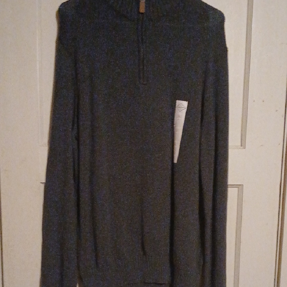 Men's Gray Half-Zip Sweater
